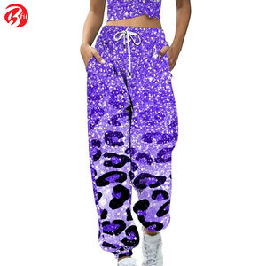 <b>Women</b> Printed Jogging Bottom Sweatpants <b>With</b> <b>Pockets</b> High Waist Street Wear Slim Fit <b>Women's</b> Pants and <b>Trousers</b> - Product Image 2