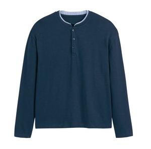 Meilleure vente en gros T-shirt uni basique en coton à manches longues avec bouton T-shirt blanc personnalisé pour hommes Fabriqué au Bangladesh - Product Image 2