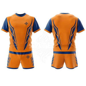Meilleure qualité, très demandé : Tenues d'entraînement de rugby pour hommes, ensembles de maillots de rugby confortables, 100% polyester, séchage rapide, respirant pour - Product Image 6