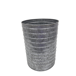 Grande demande Jardinière ronde en métal gris Pots de luxe moyens pour sol de jardin mur intérieur extérieur jardinage fait à la main personnalisé - Product Image 2