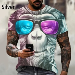 Camisetas de moda Casual manga corta cuello redondo 100% poliéster transpirable antiarrugas - Product Image 5