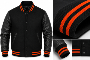 Blouson universitaire matelassé chauffant personnalisé pour homme, en laine et 100 % coton, décontracté, avec logo frontal - Product Image 4