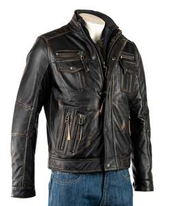 Diseño superior 100% Chaqueta de invierno de manga larga con cuello levantado de cuero de alta calidad para hombre Diseño personalizado disponible a un precio razonable - Product Image 1