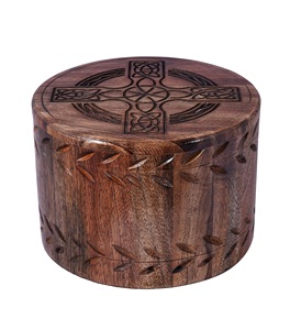 Round <b>Wooden</b> Engraved <b>Urns</b> <b>for</b> Human <b>Ashes</b> Adult - <b>Wooden</b> Box Rosewood Cremation <b>Urns</b> <b>for</b> <b>Ashes</b> - Burial - Funeral <b>Urns</b> Large - Product Image 6