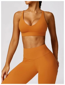 Conjunto de Sujetador deportivo sin costuras transpirable ligero de alto soporte XL para mujer, Top corto de Yoga, Tops sin espalda, entrenamientos de gimnasio de talla grande rápido - Product Image 2