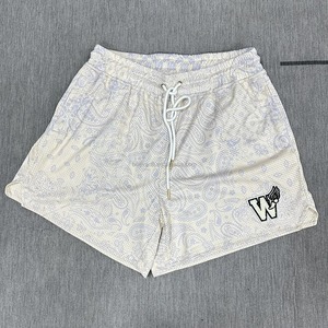Pantalones cortos de verano, pantalones cortos de playa impermeables personalizados, pantalones cortos estampados con letras sólidas con cordón, pantalones cortos de nailon de malla para hombre para la temporada de verano - Product Image 1
