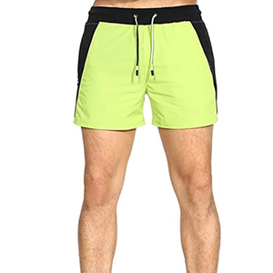 Shorts de sport décontractés pour hommes, respirants et confortables, avec cordon de serrage, logo personnalisé, en dentelle unie - Product Image 6