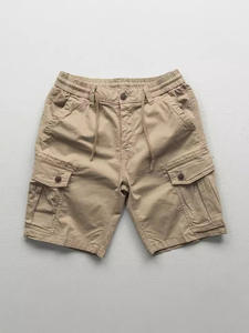 Shorts cargo américains sportifs amples pour hommes, nouvelle collection été, micro-élasticité, coupe droite, kaki uni, séchage rapide, personnalisable - Product Image 5