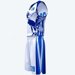 ชุดบาสเก็ตบอลดีไซน์ใหม่ คุณภาพดี ราคาสุดคุ้ม ระบายอากาศได้ดี ผลิตจากโพลีเอสเตอร์ 100% แบบไม่มีแขน พิมพ์โลโก้ ผลิตจากโรงงานโดยตรง - Product Image 6