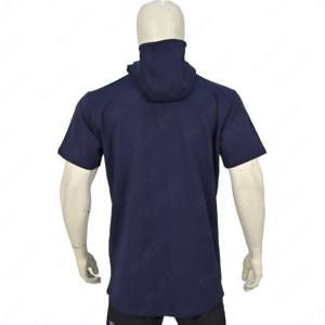 Sudaderas con capucha de algodón de alta calidad para hombre, Sudaderas con cuello falso de media cremallera de fábrica personalizada, técnicas bordadas OEM ODM - Product Image 2