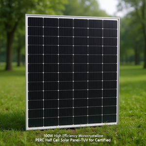 Panneau solaire monocristallin PERC à demi-cellules de 100 W à haute efficacité - Certifié TUV - Product Image 3