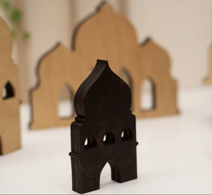Décoration en bois sculptée, élégante, faite à la main, centre de table islamique, décoration de la maison pour le Ramadan et l'Aïd, ornement élégant en provenance d'Inde - Product Image 5
