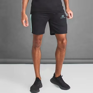 Ensemble T-shirt et short décontracté d'été en maille respirante, nouveau style, coupe et couture, haute qualité, logo personnalisé vierge pour hommes - Product Image 5