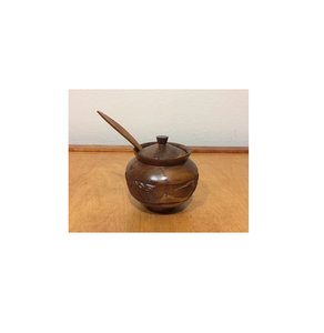 Sucrier en bois unique/pot et pièce de haute qualité brillant poli fait à la main alimentaire sûr bois brun sucrier - Product Image 4