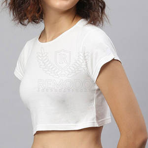 เสื้อครอปของผู้หญิงเสื้อครอประบายอากาศได้ดีสไตล์ใหม่โลโก้ตามสั่ง - Product Image 2