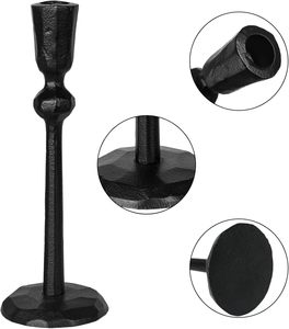 Ornate <b>Black</b> Candlestick <b>Holder</b> for Fireplace Mantel Decor 3 Arm <b>Candle</b> <b>Holder</b> for Home Decorations Vintage Style <b>Candle</b> Stand - Product Image 4