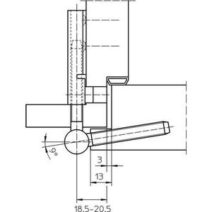 Simonswerk Wing Section V 0026 WF เหล็กชุบนิกเกิล 3 ชิ้น ชุดบรรจุภัณฑ์ตะขอและราง SIMONSWERK 20 - Product Image 1