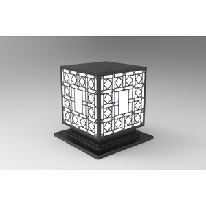 Modern LED Garden Pillar <b>Light</b> DTC.001.09 Aluminum and Glass Body E27 Base IP65 Rating Modern Style Gate <b>Post</b> <b>Light</b> - Product Image 2