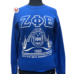 เสื้อฮู้ด Zeta phi Beta สีน้ำเงินพร้อมตัวอักษรผ้าคอตตอนนิ่มและกำมะหยี่สำหรับสมาชิกชมรมเสื้อผ้ากรีกที่มีสไตล์ - Product Image 2