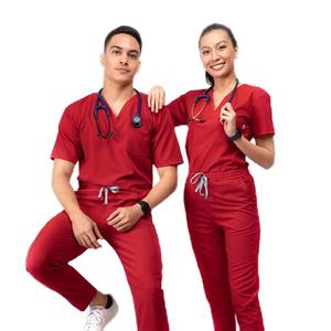 Uniforme médical d'infirmière unisexe grande taille avec logo personnalisé ensemble de blouses pour femmes en rayonne et élasthanne créez vos propres blouses pour l'hôpital - Product Image 3