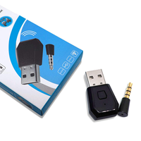 Adaptateur USB vers Dongle PS4, récepteur adaptateur audio USB pour mini microphone sans fil pour PlayStation PS4 et prise en charge A2DP HFP HSP