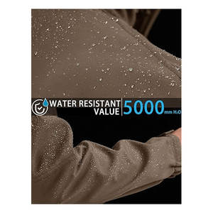 Chaqueta Softshell recubierta para hombre, soporte frontal, impermeable, ecológica, de alta calidad, última llegada para invierno, uso al aire libre, OEM - Product Image 5