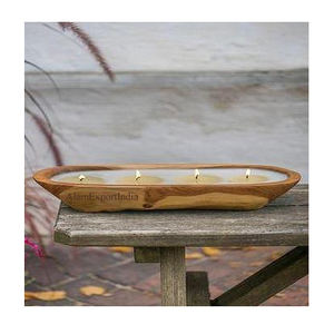 Newly Attractive Design Vintage Mango Wooden Long <b>Candle</b> Dough Bowl Hand Carved Soy <b>Candle</b> Bowl Natural Wood for Decoration Home - Product Image 2