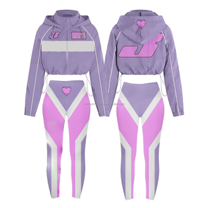 Conjunto de chándal de talla grande, novedad, cortavientos para mujer, ropa cómoda de Pakistán para mujer, embalaje personalizado de 2 piezas para adultos - Product Image 1