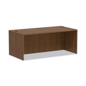 Alera VA217236WA Mueble de recepción recto de la serie Valencia de 71 pulgadas. X 35.5 Pulgadas X 29.63 Pulgadas Muebles de Oficina Modernos y Duraderos de Madera de Nogal - Product Image 1