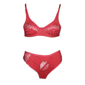 Ensemble soutien-gorge et culotte pour femme - Rouille - Product Image 2