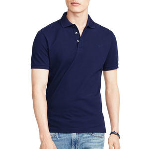 Manga corta para golf de rendimiento para hombre que absorbe la humedad para Polo patrón sólido disponible en etiqueta privada grande y alta - Product Image 2