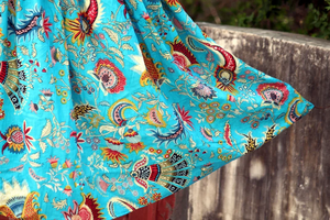Indian Handmade Multicolor Cotton Fabric Traditional Hand Block Printed Long <b>Wrap</b> <b>Maxi</b> <b>Skirt</b> - Product Image 6