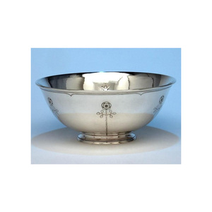 Bol en métal en acier inoxydable personnalisable de haute qualité haut de gamme gravé Design Floral vaisselle en fer vaisselle décorative mariages - Product Image 1