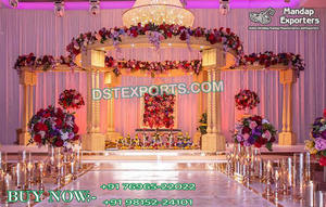 Mandap traditionnel portable d'intérieur pour mariage, en fibre de verre, design élégant Hathi, Perth - Product Image 4