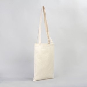 3 Line Stitched Natural Cotton Eco-Friendly Cotton Tote <b>Bag</b> <b>Long</b> Handle Mini 10x14 Size Durable <b>Bag</b> With DTF Screen Printed <b>Bags</b> - Product Image 3
