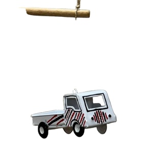 Metal White Truck With Hand Painted Best Selling Mianiture <b>Small</b> Christmas Tree Decoration Hanging <b>Ornament</b> - Product Image 1