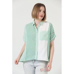 Blusas y Camisas a Rayas Esmeralda para Mujer Topshow, Producto al por Mayor - Product Image 5
