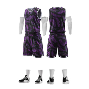 OEM <b>Cheap</b> Basketball Uniform <b>Set</b> Custom Embroidered Number Basketball Uniform - Product Image 5