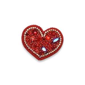 Broche de paraguas con perla plateada y bordado a mano de cristal y broche de moda con cuentas de alambre de lingotes - Product Image 6