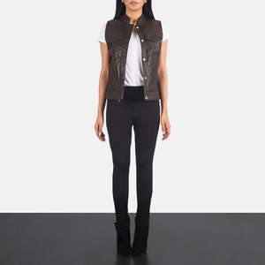 Chaquetas de chaleco de cuero para mujer, prendas de vestir transpirables para motorista, abrigo, chaqueta de corredor de cuero, ropa de calle, chaqueta universitaria para mujer - Product Image 6