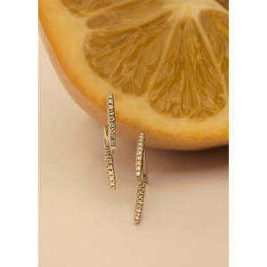 ต่างหูเพชรเอลิซ่า ดีไซน์แบบพาว ดับเบิ้ลสไปค์ - Product Image 3