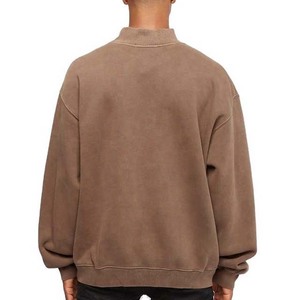 Sweat-shirts et hoodies décontractés pour hommes 100 % coton 2026, style universitaire, coupe oversize, col rond, délavés à l'acide, en promotion - Product Image 2
