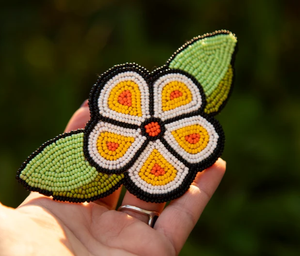 Pasador étnico con cuentas a mano, pinza para el cabello indígena, accesorio para el cabello Maya, producto con cuentas, pasador hecho a mano, hecho indígena - Product Image 1