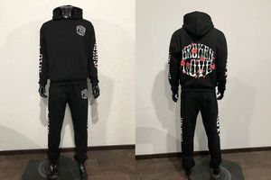 Pantalones de chándal acampanados de alta calidad personalizados Unisex, ropa de calle de invierno, chándal con cuello de tela de punto estampado, estilo informal - Product Image 4