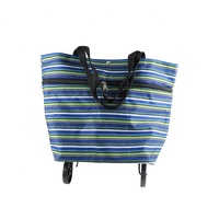 Sac de courses pliable d'origine vietnamienne avec roulettes et sac de shopping roulable, taille et motif personnalisables