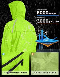 Veste coupe-vent à capuche camouflage enduit à séchage rapide pour vélo et cyclisme unisexe tous temps imperméable et coupe-vent - Product Image 4