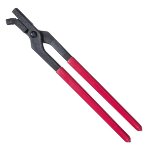 Venta al por mayor Farrier Hoof Nail Clincher | Herramienta veterinaria de acero hecha a mano con mango recubierto de rojo para remachado de uñas de herradura - Product Image 6