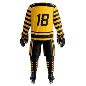 Fabriqué au Pakistan uniformes de hockey sur glace dernière conception vêtements de sport meilleure vente ensemble d'uniformes de hockey sur glace - Product Image 3