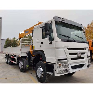 Grúa Usada Sinotruk Howo 8x4 de 10-12 Toneladas, Grúa Montada en Camión en Venta, Camión Grúa con Pluma en Venta - Product Image 2