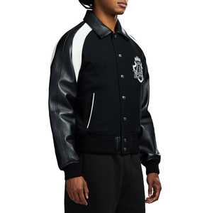 Veste en cuir de haute qualité pour homme Avirex, design professionnel, techniques de patchwork brodé, marque privée, ajustable - Product Image 3